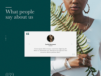 Testimonials | Daily UI - 039 about clean design clean ui daily daily ui 039 dailyui dailyuichallenge design digital simple testimonials ui uidesign