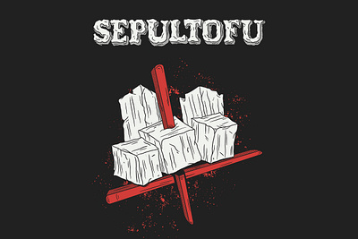 Sepultofu digital illustration digital ink heavy metal art heavy metal vegan art illustration ipad art lettering metal logo metal music procreate vegan