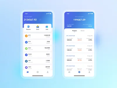 Crypto wallet app concept crypto wallet design ui wallet
