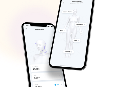 Body Measurement 3d app body fitness iphone measurement track ui ux