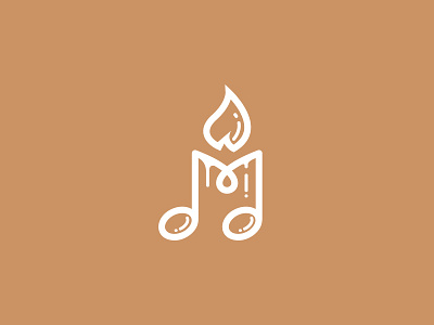 Candle & Music Logo | Letter M - Meditate candle logo creative logo icon iconly logo logo design logo ideas mark meditate logo music logo symbol