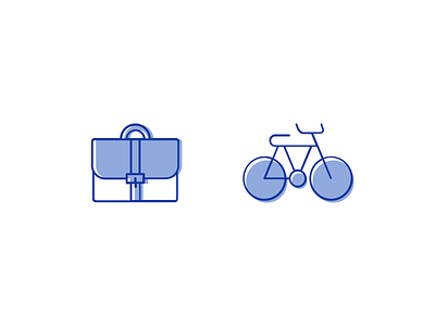 Linear icons of bike and bag for clothing brand bag bike blue brand identity branding clothing digital illustration figma graphic design illustration illustrator marketing motion graphics ochi photoshop thermal clothing visual identity wacom intous