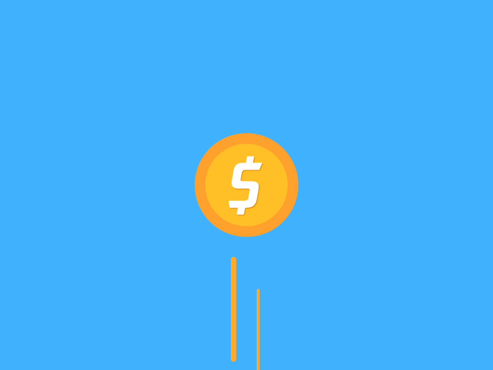 Bouncing gold coin ae gif