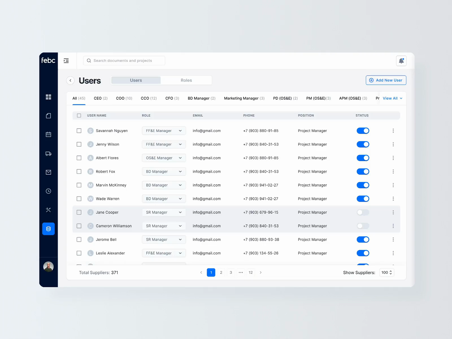 Example of Saas UX/UI Design