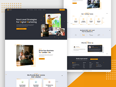 Digital Marketing Agency Template agency website brand identity branding agency business creative creative agency design design agency landing page marketing agency professional startups template web design website