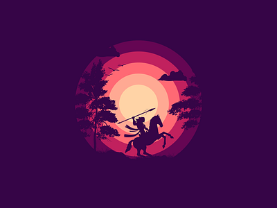 Sunsets and Silhouettes adobe design dribbble follow graphic graphicdesign illustration logo shot vector