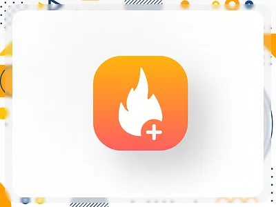 Mobile App Icon download mockup figma file flame logo freebie icon icon design iconography icons ios app lettering logo logo idea mobile mobile app vector workout app