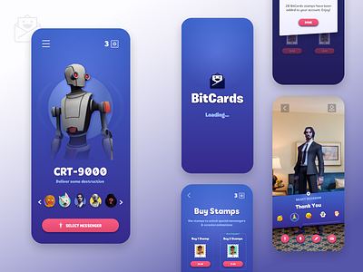 BitCards 3d mobile ui