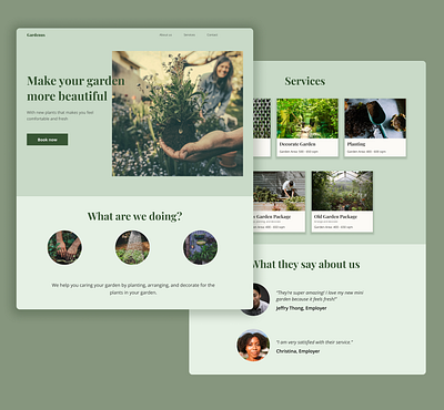 Gardenus - Decorate your garden design ui ux website design