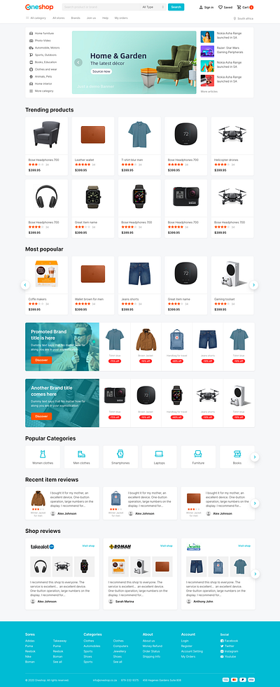 e-commerce website home page ecommerce home page homepage online store
