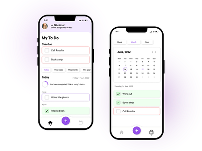To Do List App app application calendar daily tasks design figma goal my to do reminder task tasks to do to do app ui uiux ux