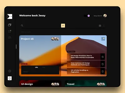 Prism a Bookmark app appdesign application blackandwhite bookmark bookmarks cards ui concept dailyui dark app dark ui darkmode dashboard interface minimal minimalist modern night mode ui uiux ux