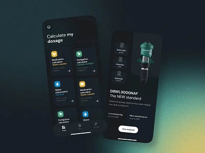 Dosatron mobile app app calcul calculator cards design device dosage download guide iot mobile notice object pig poultry product shop tools ui ux