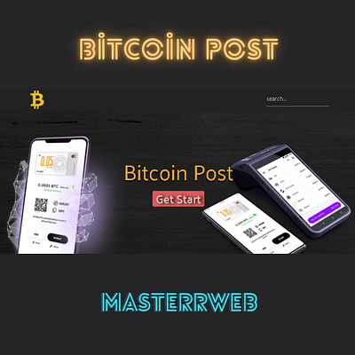 Bitcoin post Design app bitcoin branding bussines design logo website