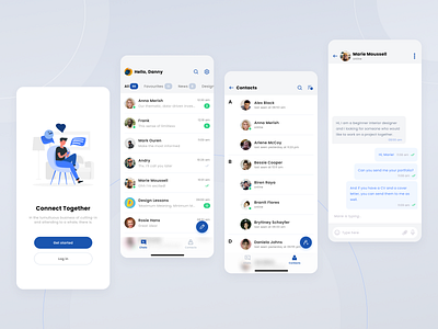 Messaging app | mobile app design app app design chat chat app clean conect design message messaging messaging app messenger minimal mobile mobile app talk ui ux