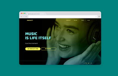 Musicality adobe xd design inspiration photoshop typography ui ux web