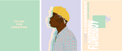 Flower Boy flat illustration minimal vector