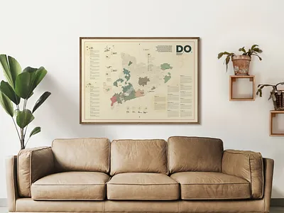 Mapa con las D.O vinos y cava de Cataluña bodega cataluña decoracion denominacion origen map mapa de vino poster posters uva vino vinos de cataluña viñas wine