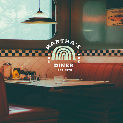 Martha's Diner branding colour design illustration illustrator logo studio typography