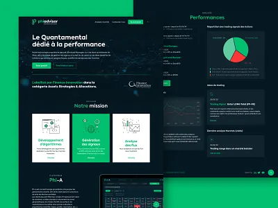Phiadvisor Site homepage branding chart design hompage icons infographics interface interfacedesign logo performance ui ux