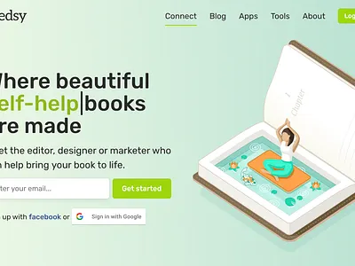 Reedsy - Landing page book book cover books illustration layout typesetting typography