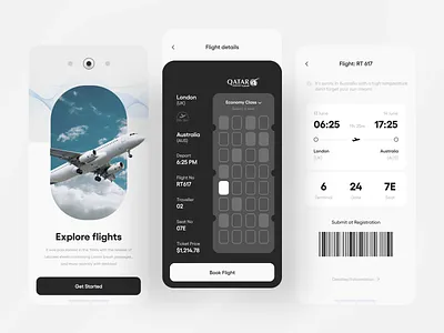 Air Flight Booking App adobexd air flight air flight booking airlines airplane airways app design boarding pass booking app clean fly modern app new online booking popular ticket travel travel app ui design ui ux