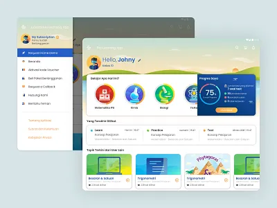 extramark indonesia tablet app android app design education app tablet app ui