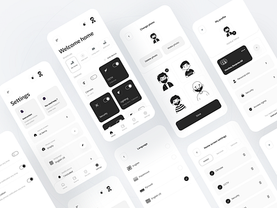 Smart Home App app app design avatar boro clean design concept dashboard home screen interface ios minimal product design profile prototype settings smart house smarthome ui ux