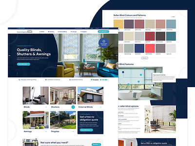 Leamington Blinds website design branding design homepage design navigation ui ux web design