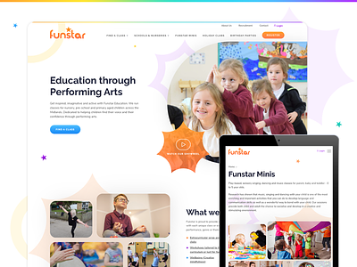 Funstar Education web design design homepage design ux web design