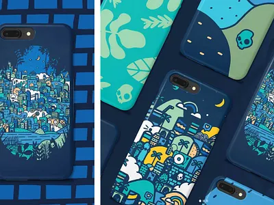 Skullcandy x Threadless #feelcurious phone cases buildings city curious doodle drawing exploration illustration landscape phone case phone cases threadless
