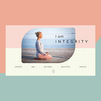 Meditation and yoga centre website design minimal ui ux web website