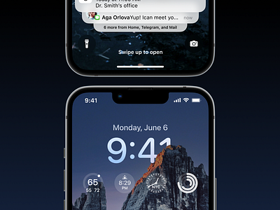 iOS 16 Design Kit (Soon) ios ios16 iphone lock screen