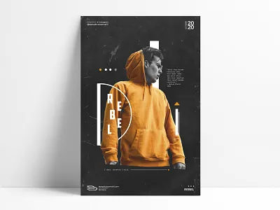 Rebel analogue grunge texture monochromatic monochrome poster poster a day poster art poster design posters print design