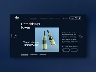 Huis Vossen - web design 3d 3d artist blender blender3d fox icon illustration joren brosens ui uiux ux vector webdesign webshop website website design website design company website designer wine