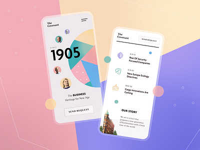 The Covenant Mobile application design interface startup ui ux