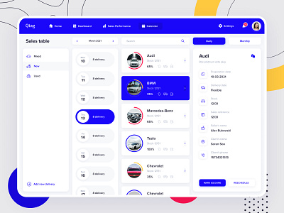 Qtag - the best solution for car dealers car car dealer concept design figma saas app saas app design ui ui ux ux web app web app design web application web application design web design website