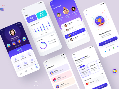 E learning App UX/UI Design course course app courses education education app education website educational leaderboard learning learning app learning management system learning platform payment method profile score ui trend uiux ux