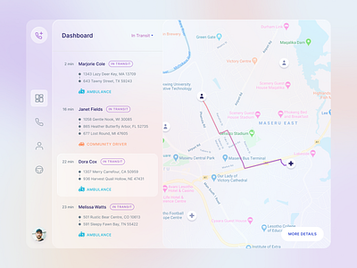 Patient Transportation Tablet Mobile App Dashboard 2020 animation app branding concept creative figma gradient interface mobile pattern product design tablet trend typography web web design