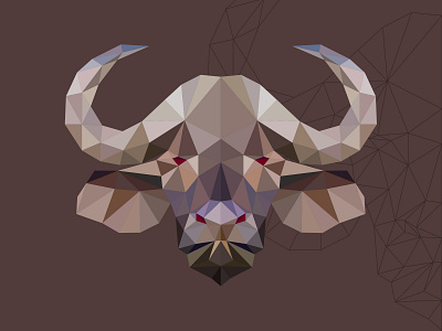 polygon bufalo adobe illustrator animal bufalo cartoon design illustration illustrator mascot polygon vector vectorart vectors