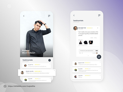 Testimonials app dailyui dailyuichallenge design illustration mobile app design modern ui uiuxdesign ux