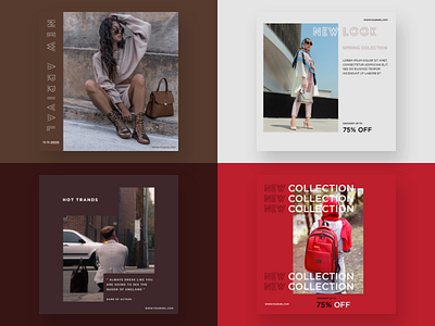 instgram post pack branding design e commerce fashion flat instagram ads instagram design instgram instgram post instgram post deesign instgram template post design social media design socialmedia ui