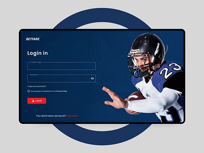 BETFARE - Sport Bet Website Design animation app app design bet design flat form input nfl process scroll sport ui ui animation ux website