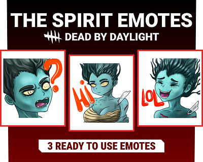 3 The Spirit DBD Emotes / Dead By Daylight / Twitch Emotes anime emotes dead by daylight emote twitch twitch badges twitch emote twitch graphic