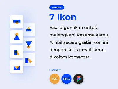 Icon Pack - 7 Ikon icon icon design icon set icondesigner iconpack indonesia learnmore resume resume cv student uidesign