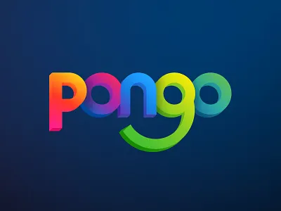 Pongo Logo Variation 3d branding colors design identity illustrator logo sketch typography vector