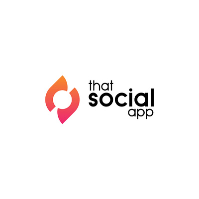 that Social app - Logo Design abstract branding bubble chat clean creative logo fire flat icon identity instagram location logo pin