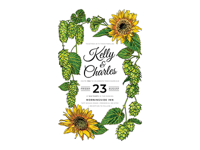 Wedding Invitations beer summertime wedding invitation