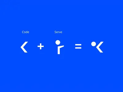 Koodi - logo explainer abstract blue branding branding agency code finish joren brosens logo logodesign logodesigns