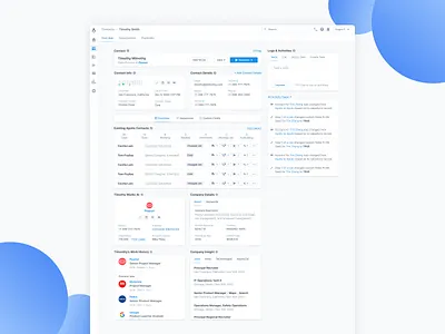 Contact Overview - V2 activities activity company company profile contact contact details contact info dashboard history hubspot keywords log logs overview profile profile card profile page salesfoce sequence strategy